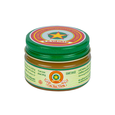 Cao Sao Vàng Điều Trị Cảm Cúm, Nhức Đầu (Hộp 1 Lọ X 20g)