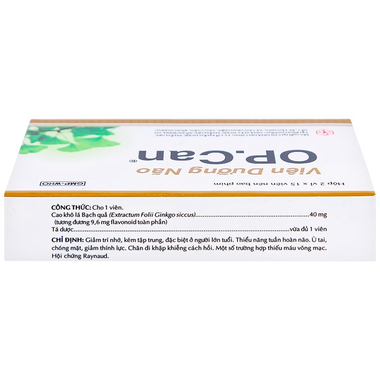 Thuốc O.P.CAN OPC  viên nang mềm điều trị giảm trí nhớ, kém tập trung, thiểu năng tuần hoàn não (4 vỉ x 10 viên)