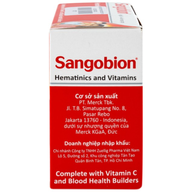 Thuốc Sangobion 250mg phòng ngừa và điều trị thiếu máu (7 vỉ x 4 viên)
