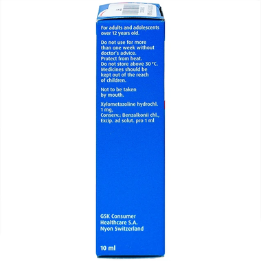 Thuốc xịt mũi Otrivin 0.1% GSK điều trị nghẹt mũi, sung huyết mũi (10ml)