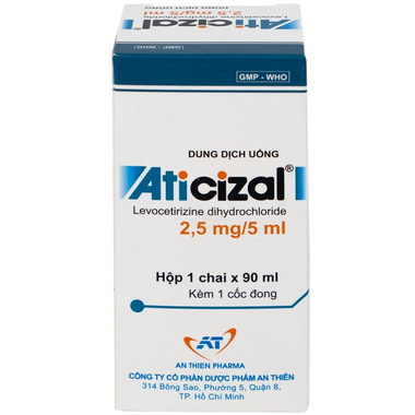 Thuốc Aticizal điều trị viêm mũi dị ứng, mày đay (90ml)