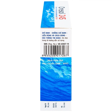 Thuốc Oresol 245 bù nước, bổ sung chất điện giải, điều trị mất nước do tiêu chảy (20 gói x 4.1g)