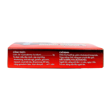 Thuốc Linh Chi OPC tăng cường chức năng gan, điều hòa huyết áp (2 vỉ x 10 viên)