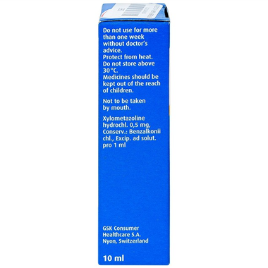 Thuốc xịt mũi Otrivin 0.05% spray giảm triệu chứng nghẹt mũi, viêm mũi dị ứng (10ml)