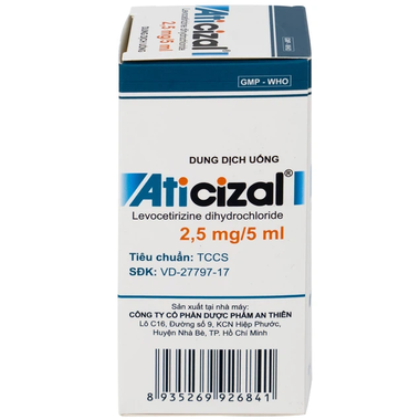 Thuốc Aticizal điều trị viêm mũi dị ứng, mày đay (90ml)