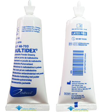 Bột Multidex Ref 46 - 703 Deroyal hỗ trợ điều trị viêm nhiễm da, làm lành các vết loét mãn tính (12g)