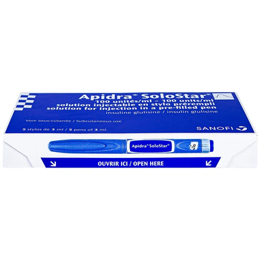 Bút tiêm Apidra Solostar 100IU/ml hỗ trợ điều trị đái tháo đường (Hộp 5 bút x 3ml)
