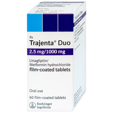 Thuốc Trajenta Duo 2.5mg/1000mg điều trị đái tháo đường tuýp 2 (14 viên)