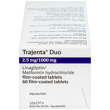 Thuốc Trajenta Duo 2.5mg/1000mg điều trị đái tháo đường tuýp 2 (14 viên)