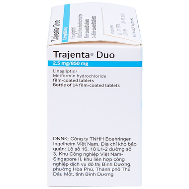 Thuốc Trajenta Duo 2.5mg/850mg điều trị đái tháo đường tuýp 2 (14 viên)