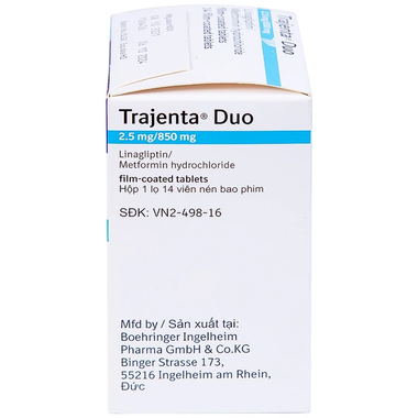 Thuốc Trajenta Duo 2.5mg/850mg điều trị đái tháo đường tuýp 2 (14 viên)