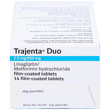Thuốc Trajenta Duo 2.5mg/850mg điều trị đái tháo đường tuýp 2 (14 viên)