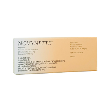 Viên nén Novynette Gedeon dùng ngừa thai (1 vỉ x 21 viên)