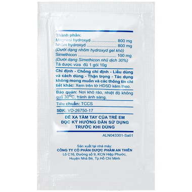 Hỗn dịch uống Atirlic làm giảm các triệu chứng do tăng acid dạ dày, trào ngược dạ dày thực quản (20 gói x 10g)