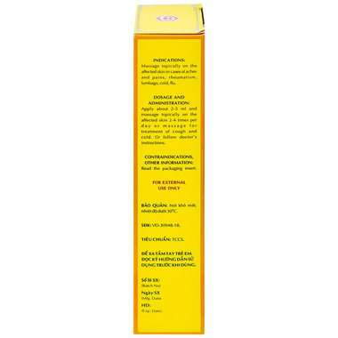 Dầu nóng Mặt Trời OPC điều trị nhức mỏi, tê thấp, đau lưng, cảm mạo, cúm (60ml)