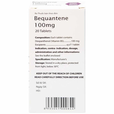 Thuốc Bequantene 100mg hỗ trợ điều trị chứng rụng tóc lan tỏa (Hộp 20 viên)
