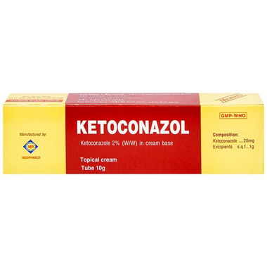 Kem bôi da Ketoconazol 2% Medipharco điều trị các bệnh nấm da và niêm mạc (10g)