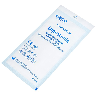 Băng Gạc Tiệt Trùng Urgosterile 10cm X 30cm Bảo Vệ Vết Trầy Xước, Vết Cắt, Vết Thương (Hộp 20 Miếng)