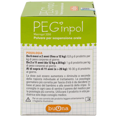 Bột pha hỗn dịch nhuận tràng PEGinpol Buona cải thiện tình trạng táo bón cho trẻ (20 gói x 5g)