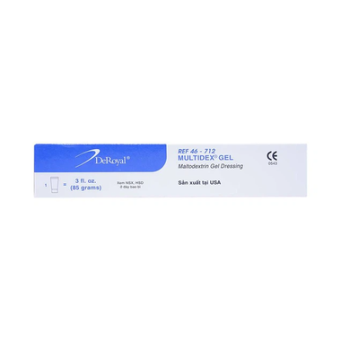 Gel Deroyal Multidex REF 46-712 hỗ trợ điều trị viêm nhiễm da, làm lành các vết loét mãn tính (85g)