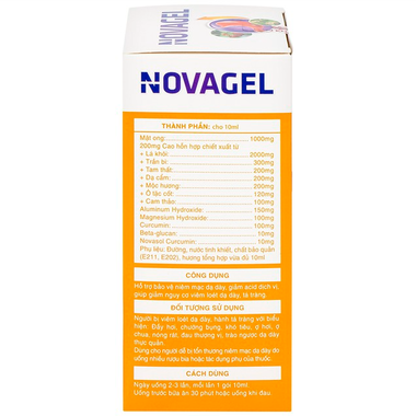 Thực phẩm bảo vệ sức khỏe NOVAGEL (hộp 20 Gói x 10ml)