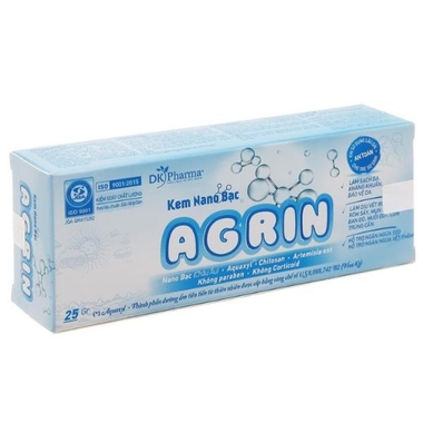 Kem Nano Bạc Agrin hỗ trợ giảm ngứa, mẩn đỏ, làm dịu da, viêm da, hăm da (25g)