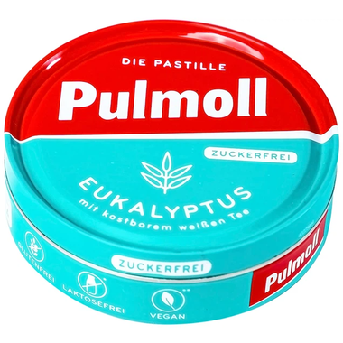 Kẹo ngậm không đường Pulmoll Hương Khuynh Diệp Bạc Hà (hộp 45g)