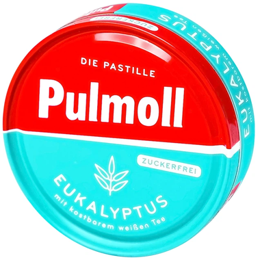 Kẹo ngậm không đường Pulmoll Hương Khuynh Diệp Bạc Hà (hộp 45g)