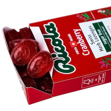 Kẹo thảo mộc Ricola trái cây Cranberry không đường (gói x 40 g)