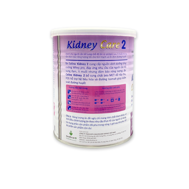 Sữa dinh dưỡng cho người cần chế độ ăn protein cao, ít muối nhưng vẫn đảm bảo năng lượng Dr. Celine Kidney Care 2 (400g)