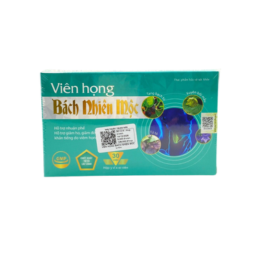 Thực phẩm bảo vệ sức khoẻ Viên Họng Bách Nhiên Mộc (30 viên)