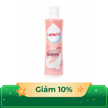 Dung dịch vệ sinh phụ nữ Lactacyd Pro Sensitive kháng khuẩn, giảm ngứa (250ml)