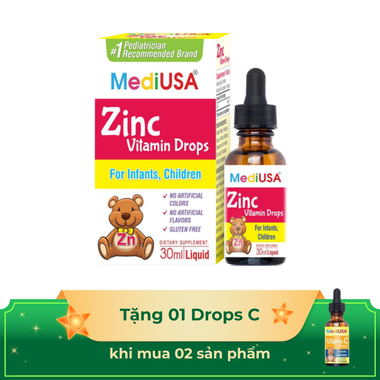 Thực phẩm bảo vệ sức khỏe MediUSA Zinc Drops (30ml)