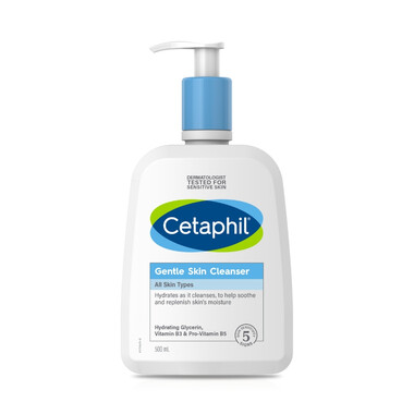 Sữa rửa mặt Cetaphil Gentle Skin Cleanser (500ml) dịu nhẹ không xà phòng (b3 và b5)
