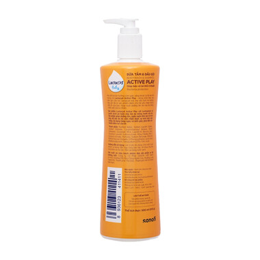 Sữa tắm gội Lactacyd Baby Active Play giúp dưỡng ẩm, giảm kích ứng cho da bé chai 500ml