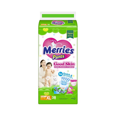 Tã Quần Merries Goodskin size XL (38 miếng)