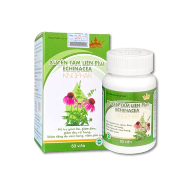 Thực phẩm bảo vệ sức khỏe Xuyên Tâm Liên Plus Echinacea Kingphar (60 viên)