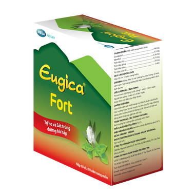 Thuốc Eugica Fort DHG hỗ trợ điều trị ho, đau họng, sổ mũi