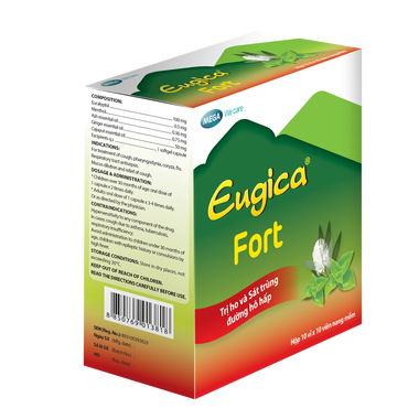 Thuốc Eugica Fort DHG hỗ trợ điều trị ho, đau họng, sổ mũi