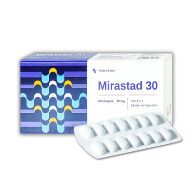 Thuốc Mirastad 30 điều trị trầm cảm, duy trì cân bằng tinh thần (2 vỉ x 14 viên)