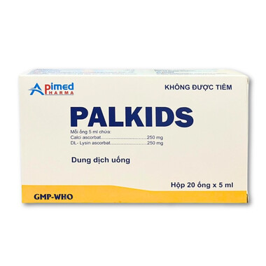 Thuốc Palkids Bổ Sung Vitamin, Canxi, Điều Trị Suy Nhược Cơ Thể (Hộp 20 Ống X 5ml)