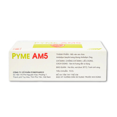 Thuốc Pyme-Am5 điều trị tăng huyết áp (10 vỉ x 14 viên)