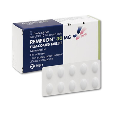 Thuốc Remeron 30mg điều trị trầm cảm nặng (1 vỉ x 10 viên)