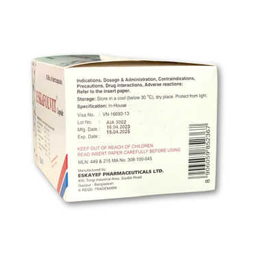 Viên nang Eskafolvit Capsule Eskayef phòng và điều trị bệnh thiếu máu do thiếu sắt (15 vỉ x 6 viên)