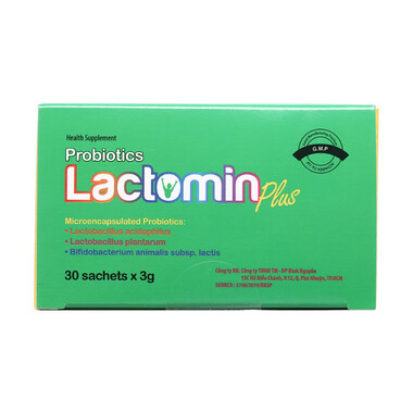 Cốm Probiotics Lactomin Plus Novarex bổ sung vi khuẩn có ích, giúp cân bằng hệ vi sinh đường ruột (30 gói)