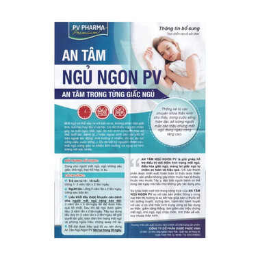 Viên uống An Tâm Ngủ Ngon PV Pharma giúp an thần, giảm căng thẳng (5 vỉ x 10 viên)