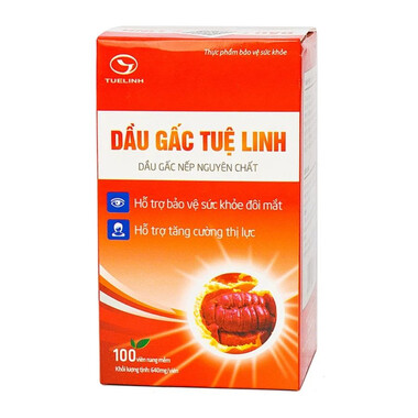 Viên uống Dầu Gấc Tuệ Linh hỗ trợ bảo vệ sức khỏe đôi mắt, tăng cường thị lực (60 viên)