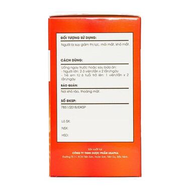 Viên uống Dầu Gấc Tuệ Linh hỗ trợ bảo vệ sức khỏe đôi mắt, tăng cường thị lực (60 viên)