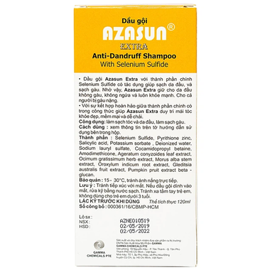 Dầu gội Azasun Extra Gamma