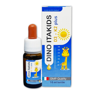 Dino Itakids D2 K3 Plus, hỗ trợ bổ sung vitamin, giúp hấp thu canxi (10ml)